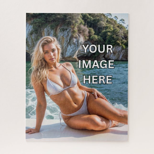 FUN! 🧩 Custom Jigsaw Puzzle – Add Image or Text (Vertical)