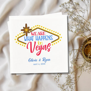 Fun Custom Las Vegas Sign Wedding Napkin