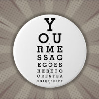 Fun Custom Message Optician Eyesight Chart