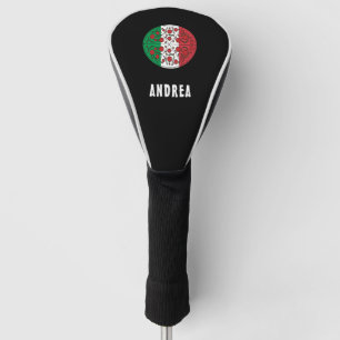 Fun Custom Name Italy Italian Flag Pepperoni Pizza Golf Head Cover