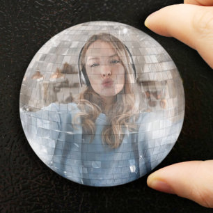 Fun Custom Personalized Selfie Disco Ball  Magnet