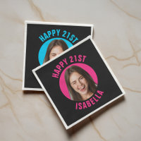 Fun Custom Photo Happy 21st Birthday