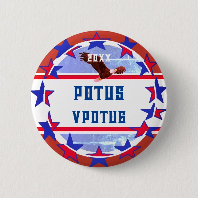 Fun Customisable Campaign Election POTUS 6 Cm Round Badge (Front)