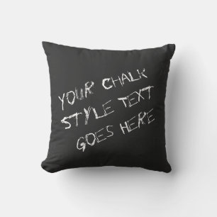 Fun Customisable Chalk Font And Blackboard Style Cushion