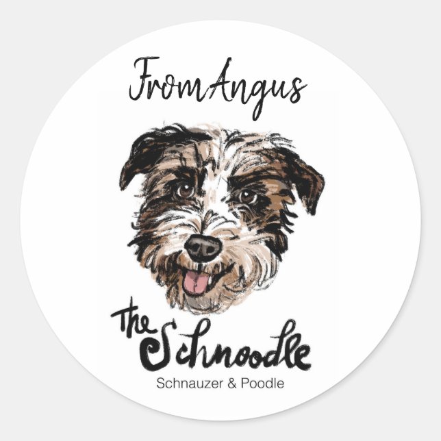 Fun customisable set of dog stickers (Front)