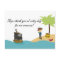 Fun cute boy's pirate thank you postcard