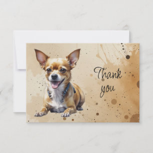 Fun Cute Chihuahua Dog Thank You Card