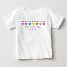 Fun, Cute Colourful Hearts Personalised Kid's Name