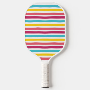 Fun Cute Colourful Stripe Candy! Pickleball Paddle