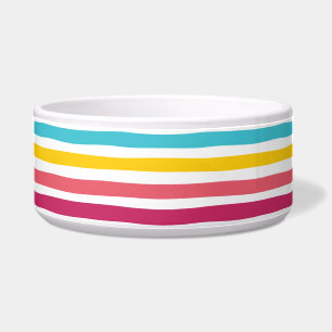 Fun Cute Colourful Striped Candy! Pet Bowl