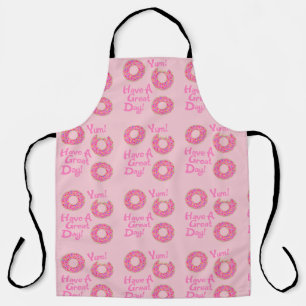 Fun Cute Great Day Doughnut Slogan Pattern Apron
