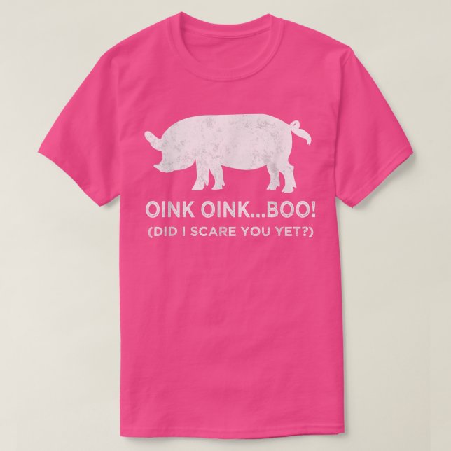 Fun Cute Halloween Pig  T-Shirt (Design Front)