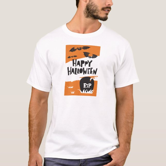 Fun Cute Happy Halloween T-Shirt (Front)