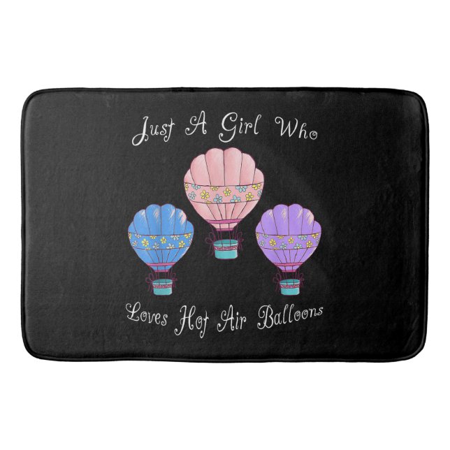 Fun Cute Hot Air Balloon Bath Mat (Front)