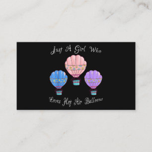 Fun Cute Hot Air Balloon Business Card