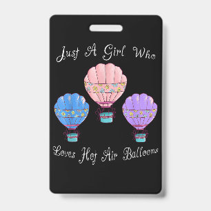 Fun Cute Hot Air Balloon ID Badge