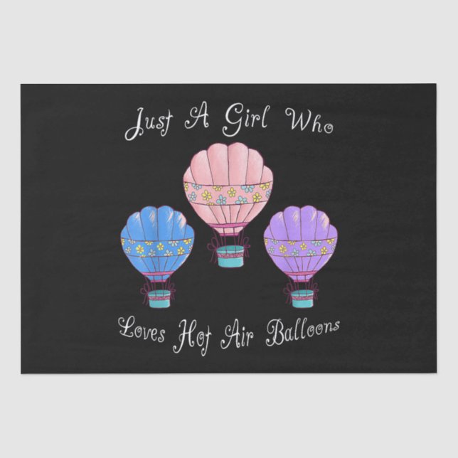 Fun Cute Hot Air Balloon Tissue Paper (Front)