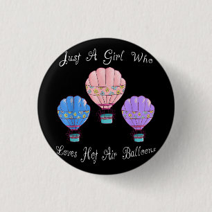 Fun Cute Hot Air BalloonFun Cute Hot Air Balloon 3 Cm Round Badge