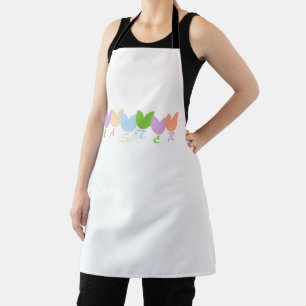 Fun, Cute Pastel Colours Easter Spring Tulips Art Apron