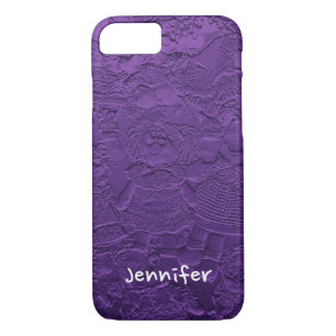 Fun, Cute Purple Rag Dolls, with Personalised Name Case-Mate iPhone Case