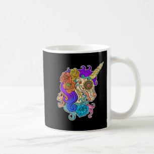 Fun Cute Sugar Skull Unicorn Halloween Gifts Costu Coffee Mug