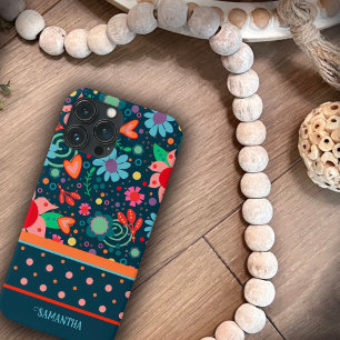 Fun Cute Trendy Modern Floral Name Inspirivity iPhone 13 Pro Max Case