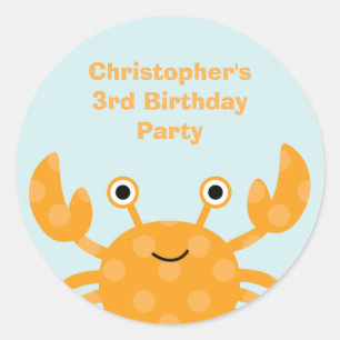 Fun cute under the sea birthday party stickers