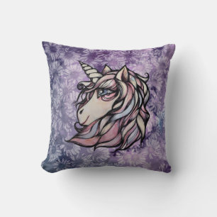 Fun cute unicorn art unicorns design cushion
