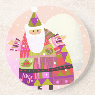 Fun Cute Winter Santa Coaster