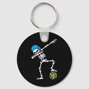 Fun Dab dabbing skeleton Water polo Halloween swim Key Ring