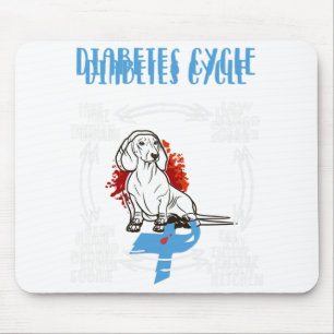 Fun Dachshund Diabetic Life Cycle Diabetes Awarene Mouse Pad