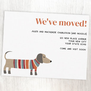 Fun Dachshund Dog Moving Announcement Postcard