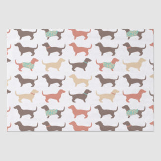Fun Dachshund Dog Pattern Tissue Paper