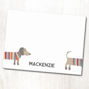 Fun Dachshund Wiener Dog Personalized Post-it Notes