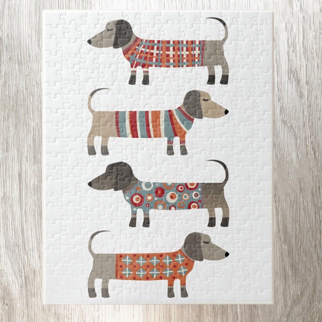 Fun Dachshund Wiener Sausage Dog Jigsaw Puzzle (Fun Dachshund Wiener Sausage Dog jigsaw puzzle)