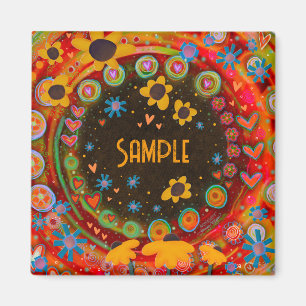 Fun Daisy Flowers Custom Inspirivity Magnet