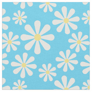 Fun Daisy Pick Any Colour Background Fabric