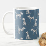 Fun Dalmatian Dog Pattern Coffee Mug<br><div class="desc">Cute Dalmatian dog pattern on a teal green background.  Original art by Nic Squirrell.</div>