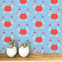 Fun Dancing Crab Coastal Pattern