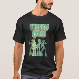 Fun Dancing Queen Disco Party Retro Distressed Des T-Shirt
