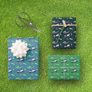 Fun Day At Golf With Beer And Hot Dog Pattern Wrapping Paper Sheet
