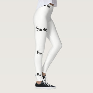 Fun day tights leggings long white 
