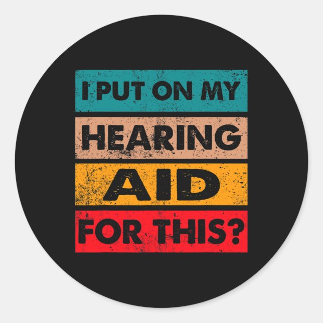 Fun Deaf Pride Awareness Sign Languages Hearing Ai Classic Round Sticker (Front)