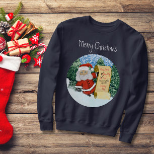 Fun Dear Santa Naughty or Nice Letter Ugly Sweater