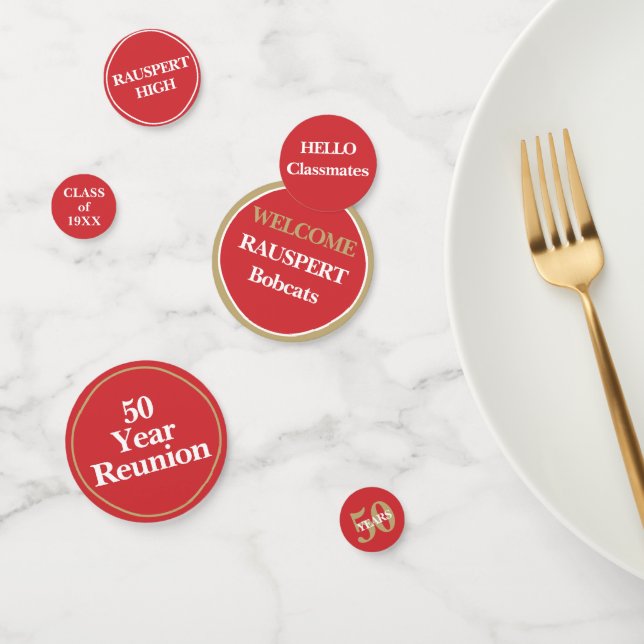 Fun Decor! class reunion table confetti!! Confetti (Group)