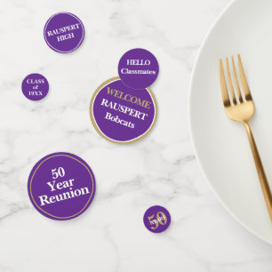 Fun Decor! class reunion table confetti!! Confetti