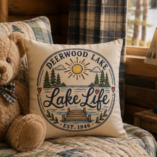 Fun Deerwood Lake Dock Lake Life Cushion