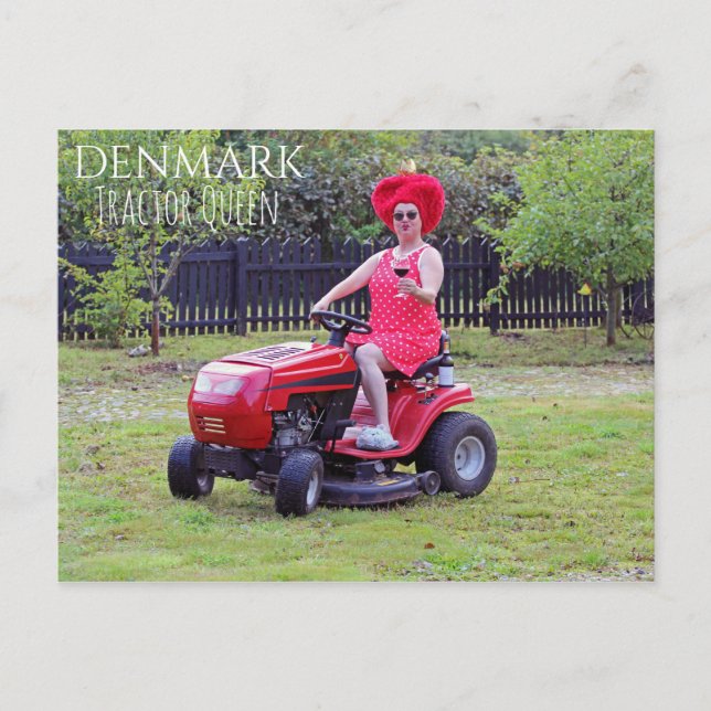 Fun Denmark Tractor Queen Postcard! Postcard (Front)
