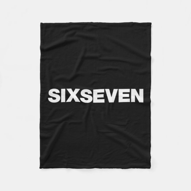Fun Design That Says Six Seven 6 7 Meme Premium Tr Fleece Blanket (Front)