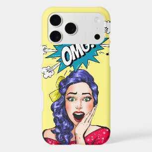 Fun design Vintage pop art OMG Colourful Yellow